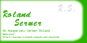 roland sermer business card